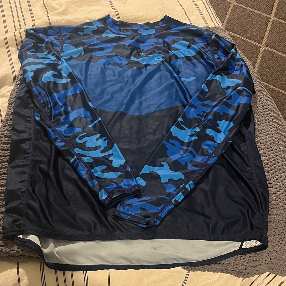Windrider Blue Camo Long Sleeve Fishing Shirt (S)
